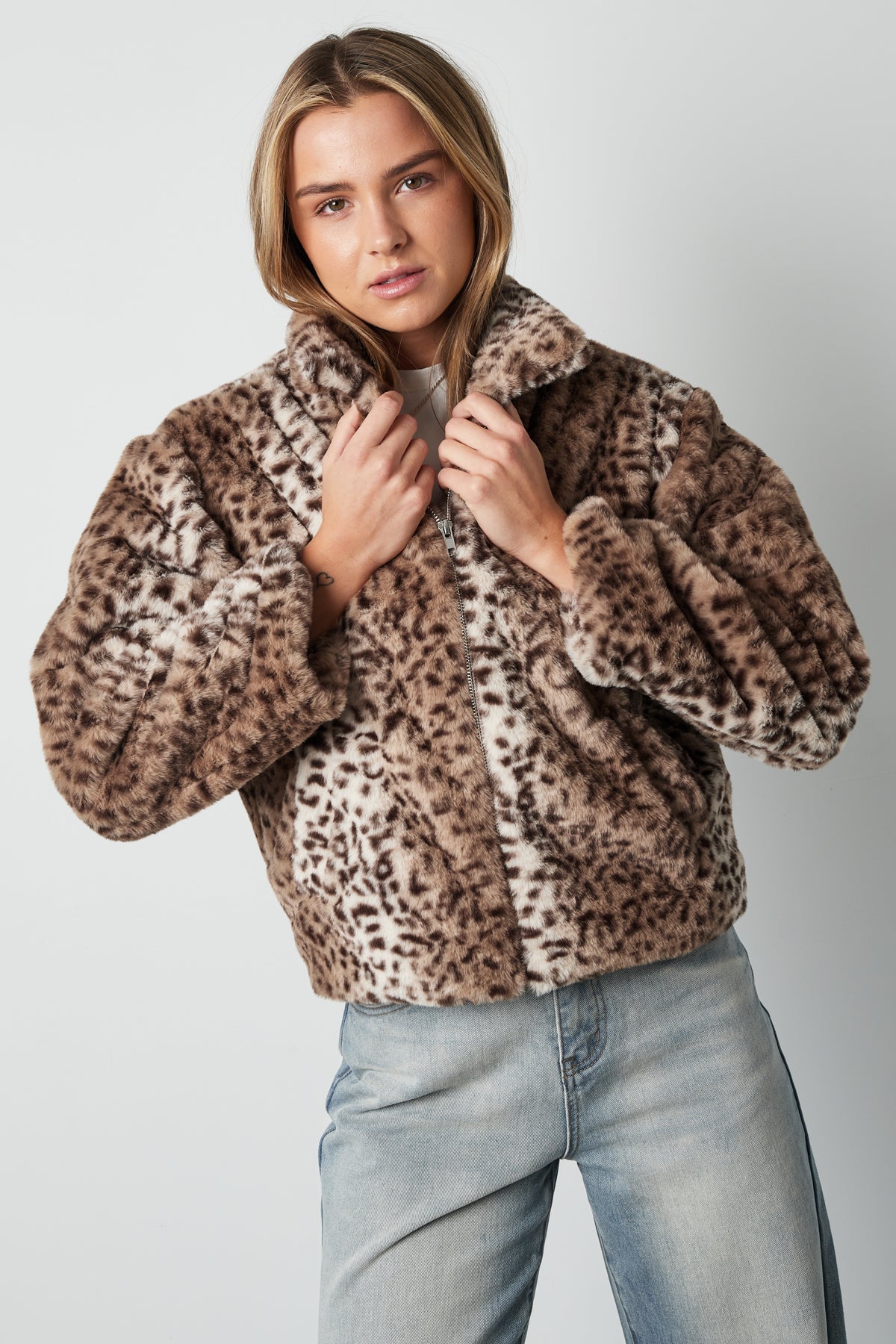 Leopard print coat