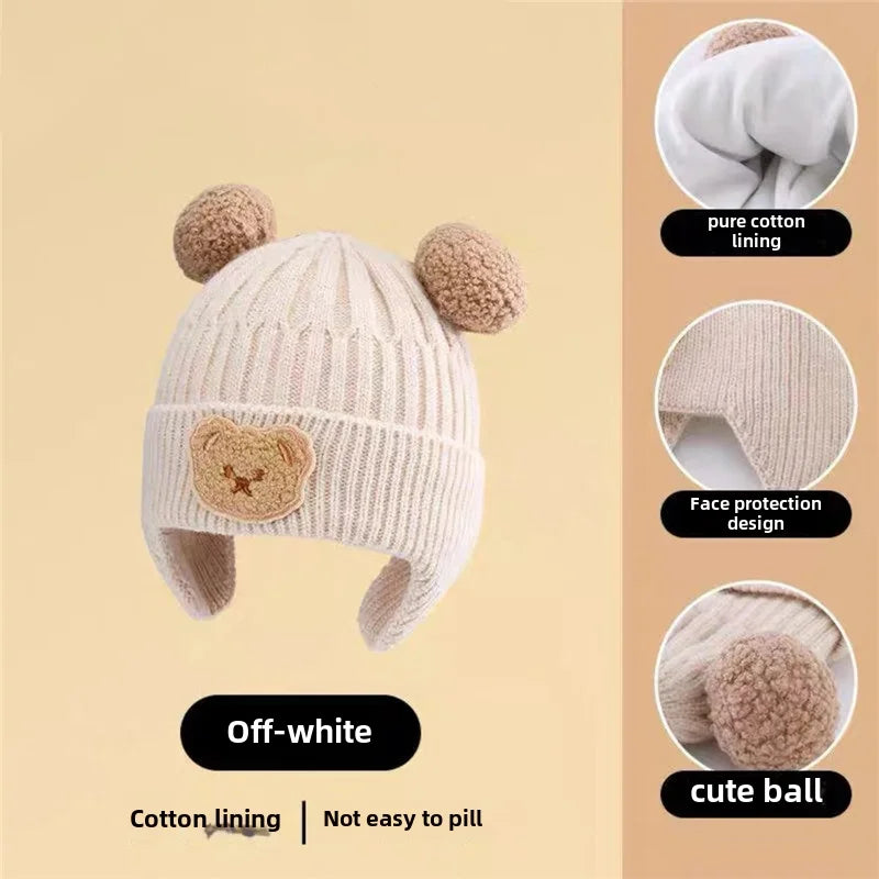 Baby Wool Hat Cute Bear