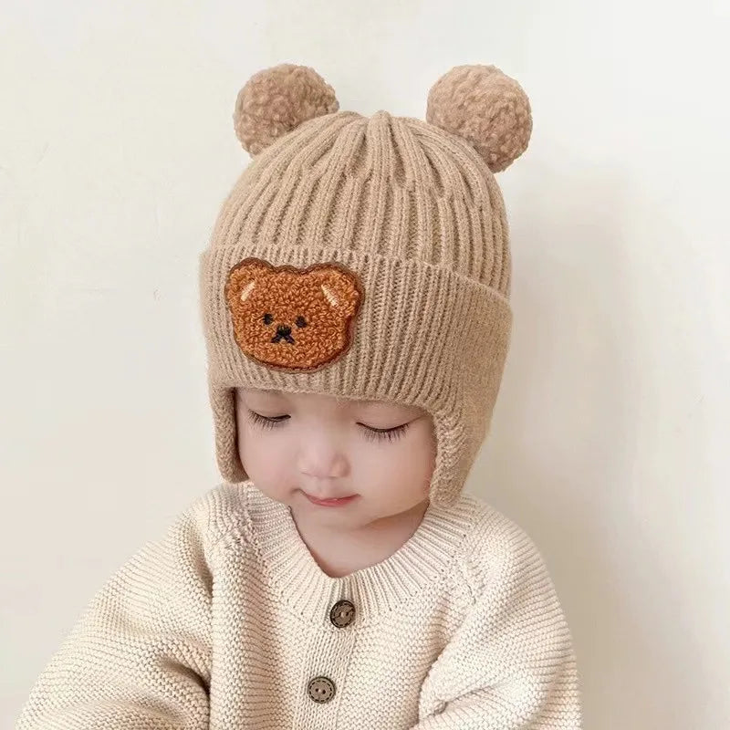 Baby Wool Hat Cute Bear