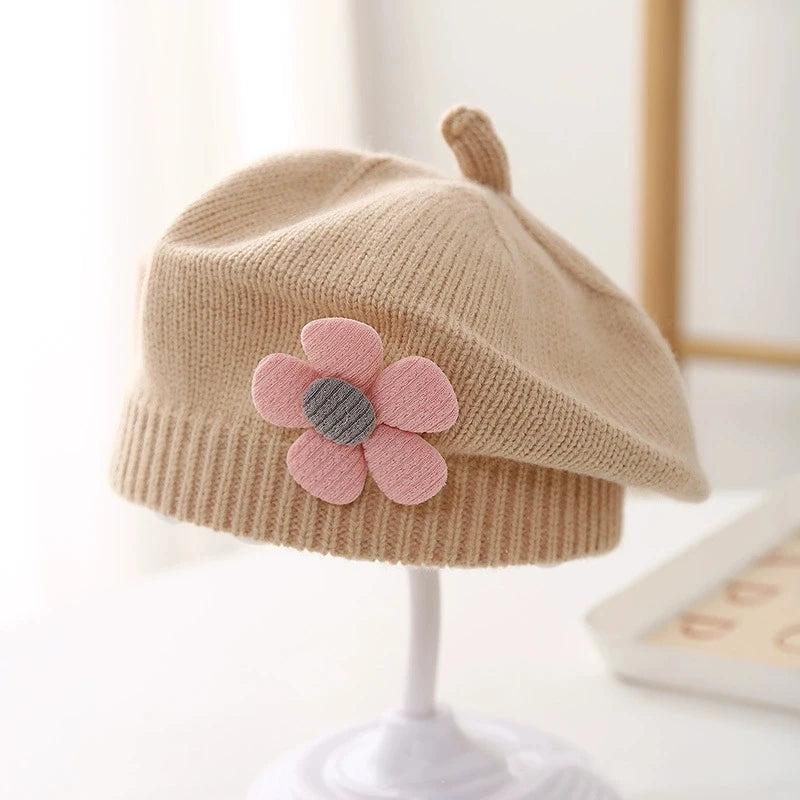 Flower Baby Beret Knitted