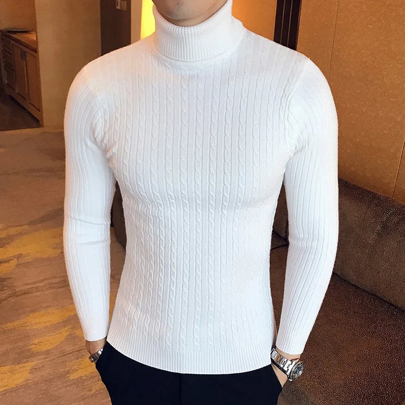 2025 New Men's High Neck Sweater