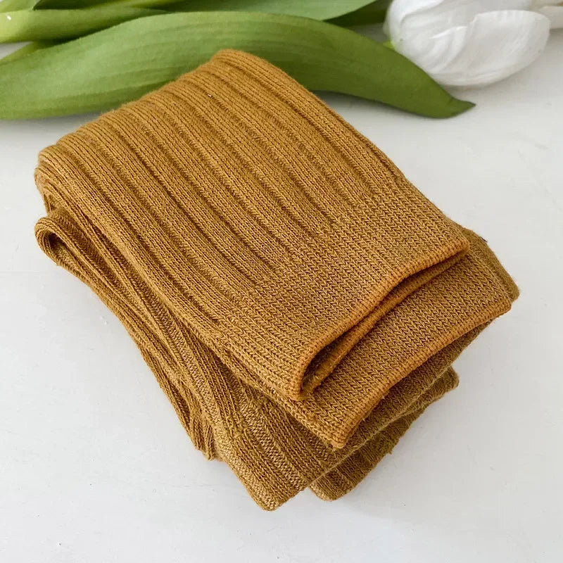 Spring Autumn Baby Boys Girls Pants Newborn Girl Leggings Tights Cotton Stretch Kids Children Knitting Trousers For 0 to 6Years