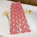 Y2K Hello Kitty Pajamas Pants Sanrio Anime Women's Pajama Pants Cartoon Fashion Home Sleepwear Trousers Leisure Home Clothing
