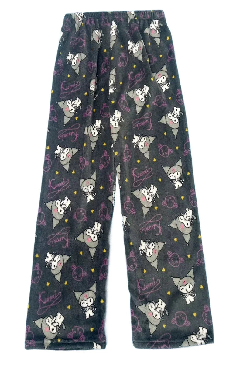 Y2K Hello Kitty Pajamas Pants Sanrio Anime Women's Pajama Pants Cartoon Fashion Home Sleepwear Trousers Leisure Home Clothing