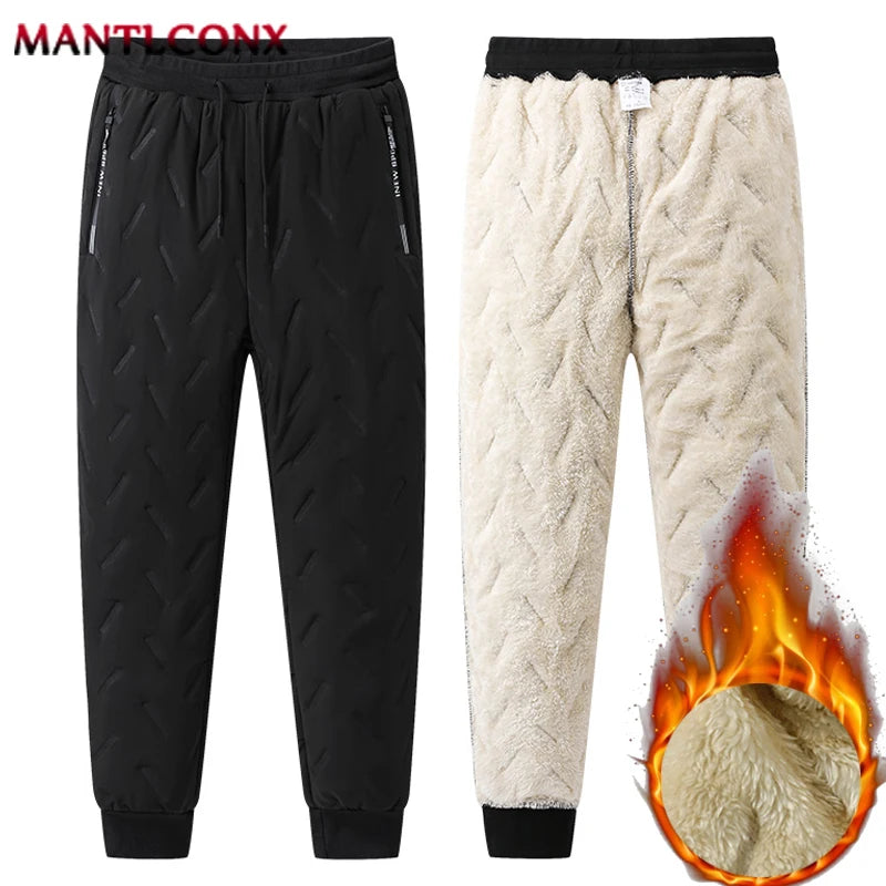 Thicken Warm Winter Pants for Men Sweatpants Casual Thicken Joggers Pants Male Thermal Trousers Black Gray Pants Men Windbreak