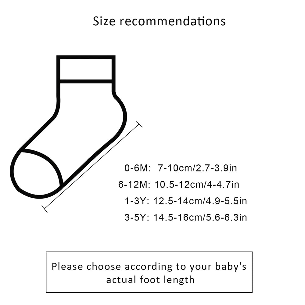 5 paires de chaussettes bébé – Douces, respirantes, motif ours mignon, idéales toute l’année