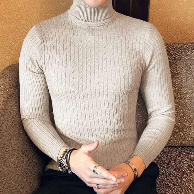 2025 New Men's High Neck Sweater
