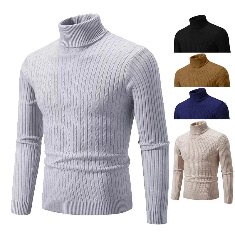 2025 New Men's High Neck Sweater