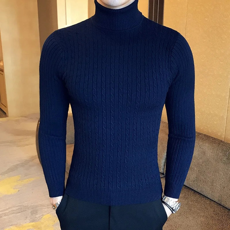 2025 New Men's High Neck Sweater
