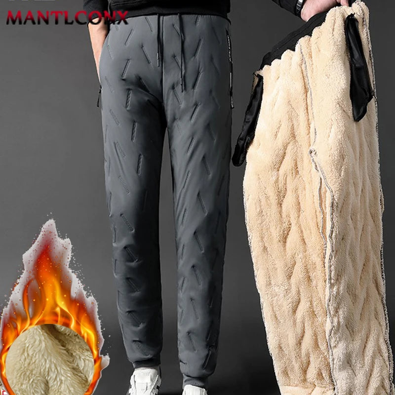 Thicken Warm Winter Pants for Men Sweatpants Casual Thicken Joggers Pants Male Thermal Trousers Black Gray Pants Men Windbreak
