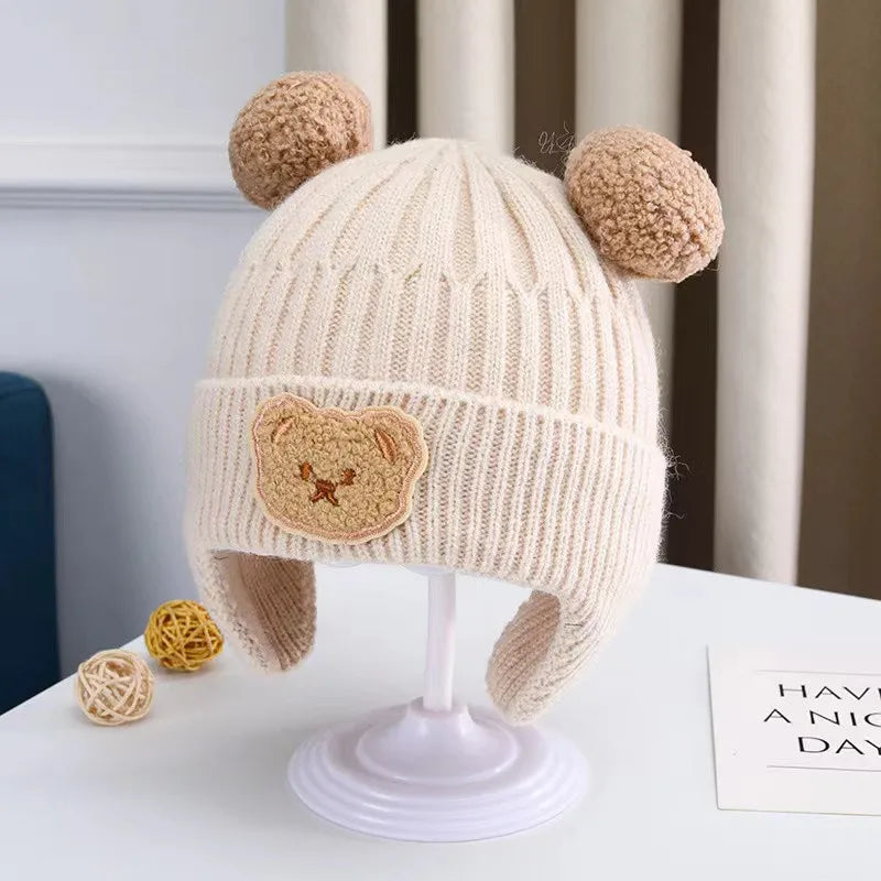 Baby Wool Hat Cute Bear