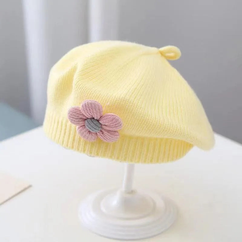 Flower Baby Beret Knitted