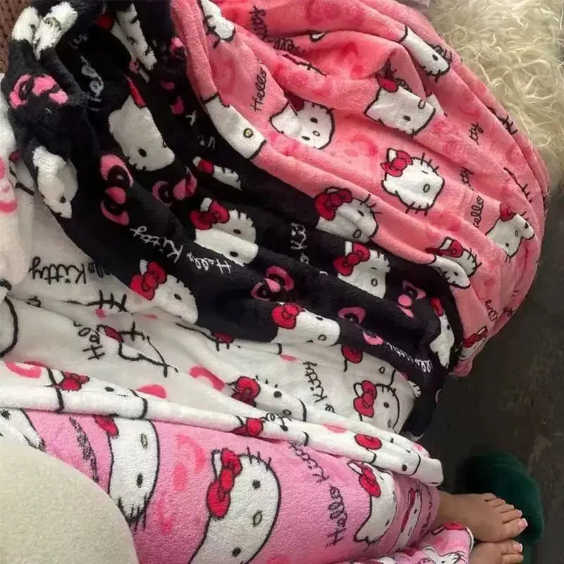 Y2K Hello Kitty Pajamas Pants Sanrio Anime Women's Pajama Pants Cartoon Fashion Home Sleepwear Trousers Leisure Home Clothing
