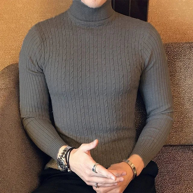 2025 New Men's High Neck Sweater
