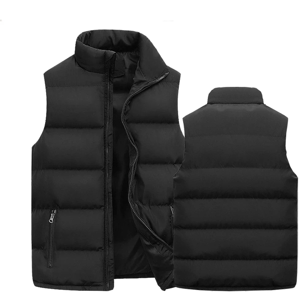 Mens Vest Jacket Warm Sleeveless