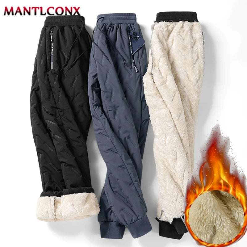 Thicken Warm Winter Pants for Men Sweatpants Casual Thicken Joggers Pants Male Thermal Trousers Black Gray Pants Men Windbreak