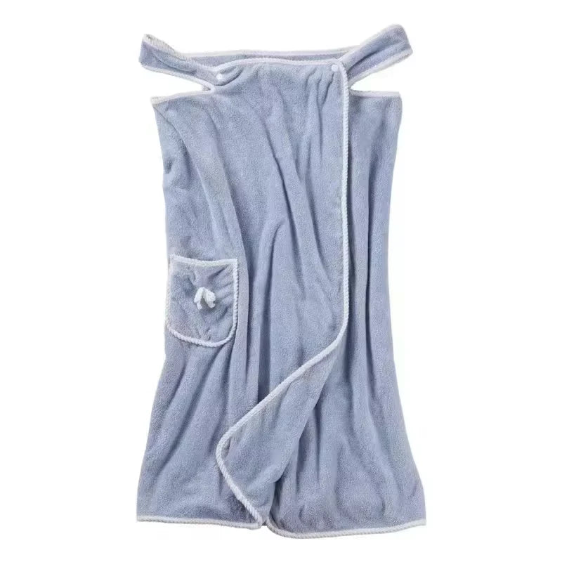 2024 Multi-function Women 80*135 Size Sexy Bathrobe Sling Sexy Tube Top Can Wear Bath Towel Soft Absorbent Bathrobe Coral Fleece