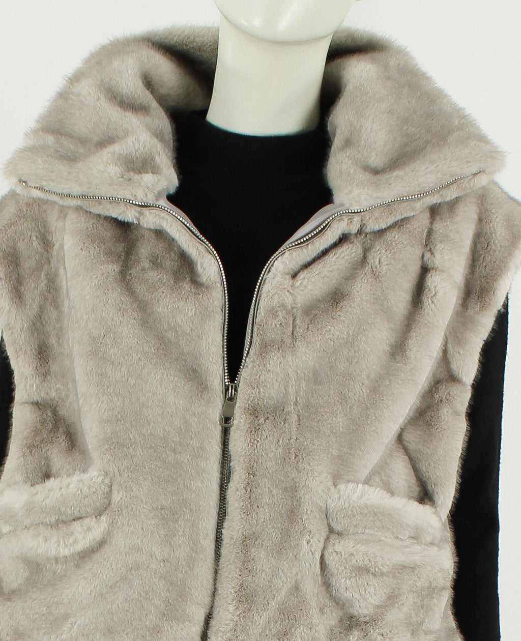 Faux Fur Gilet Tess - Licht Grijs