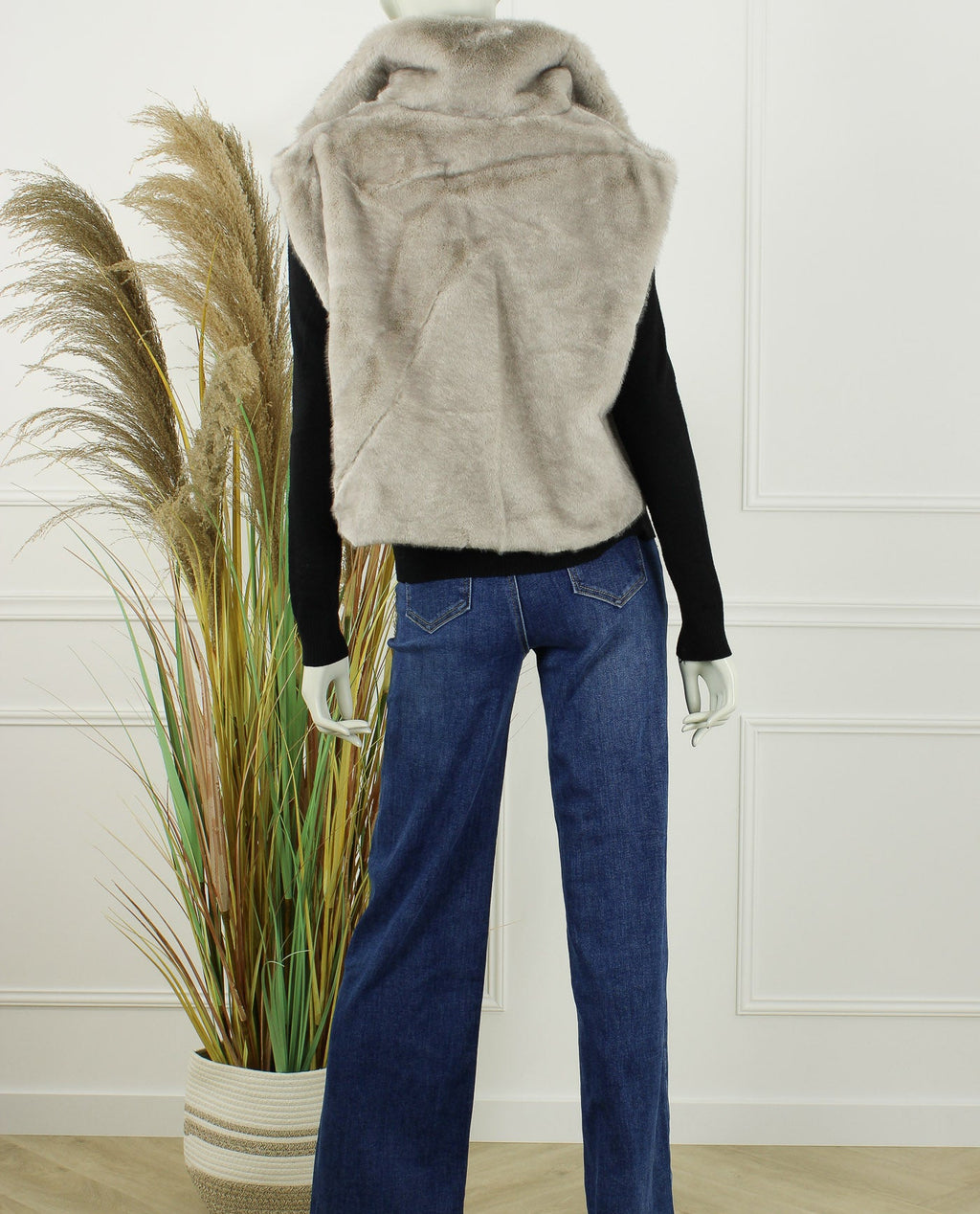 Faux Fur Gilet Tess - Licht Grijs