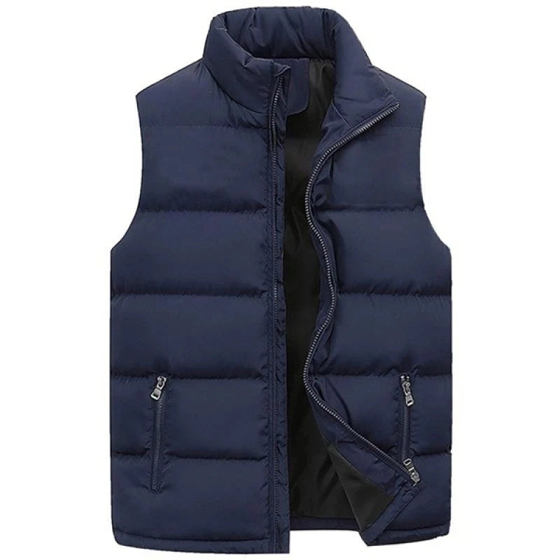 Mens Vest Jacket Warm Sleeveless